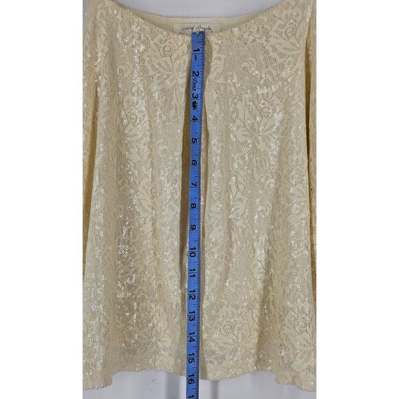 PAINTED THREADS NORDSTROM WOMEN'S CREAM SEQUIN TANK TOP SHIRT SIZE MEDIUM - Picture 9 of 10
